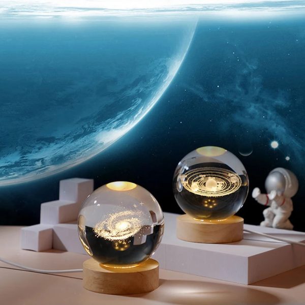 LED 3D Galaxy Crystal Ball Lamp