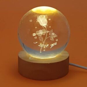 LED 3D Galaxy Crystal Ball Lamp