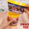 2 In 1 Snack Tub With Straw Glass